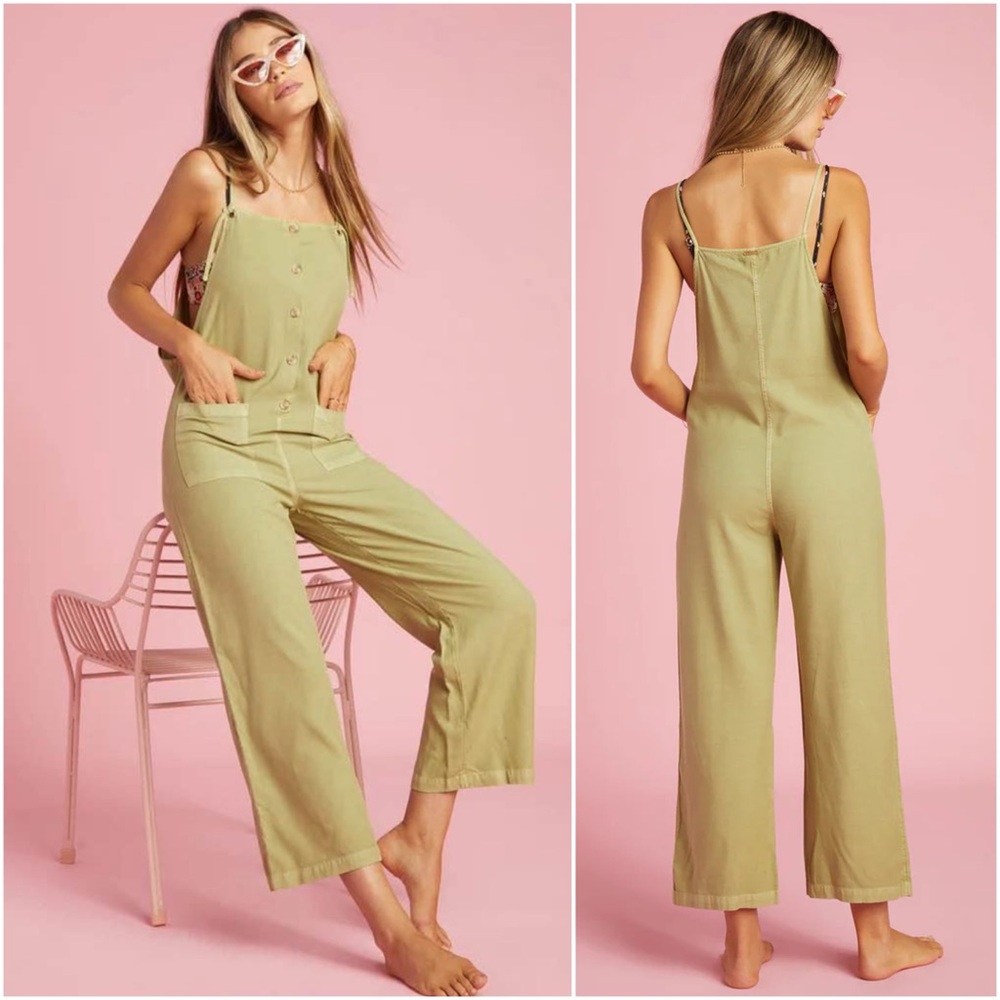 Billabong ~ Beach Cruiser Wide-Leg Overalls